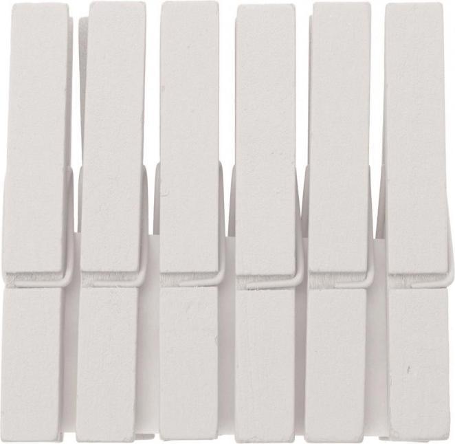 Produktbild Glorex Holzklammern weiss 6St