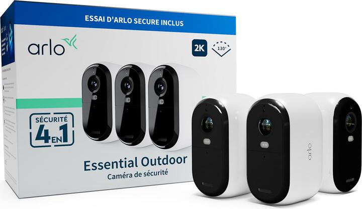 Produktbild Arlo Essential 2 2K Outdoor Camera 3-pack (2688 x 1520 Pixel)