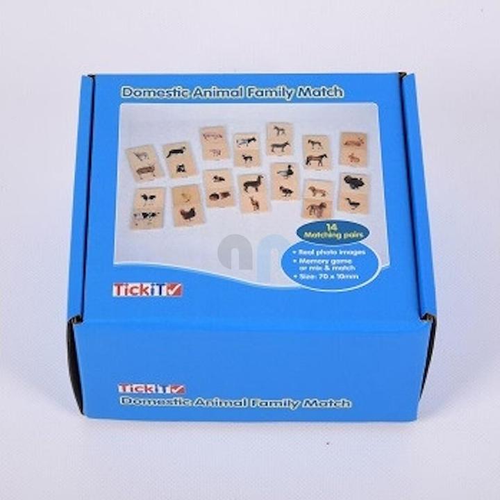 Produktbild TickiT Haustier Bildpaare-Spiel (Memo) aus Holz (28 Teile) (Französisch, Deutsch, Englisch, Italienisch)