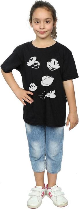 Actual product image Disney Girls Mickey Mouse Faces Cotton T-Shirt (128)