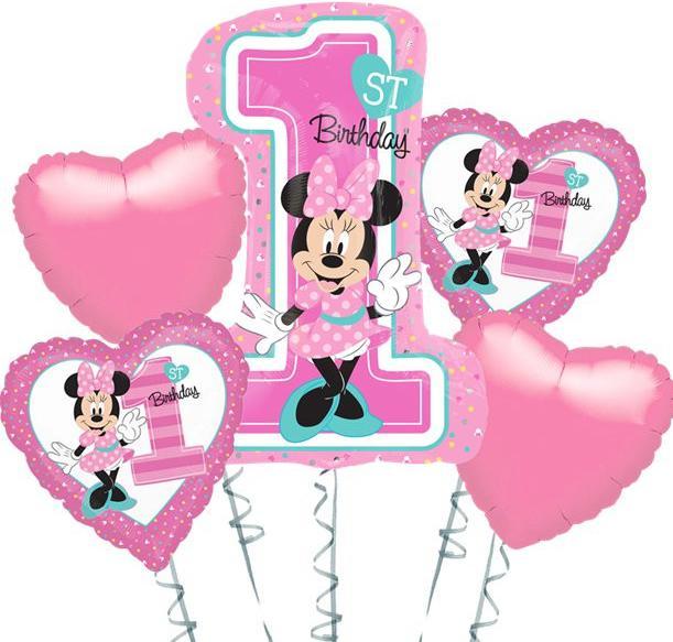 Image du produit Anagram Bouquet de ballons 1er Anniversaire Minnie Mouse