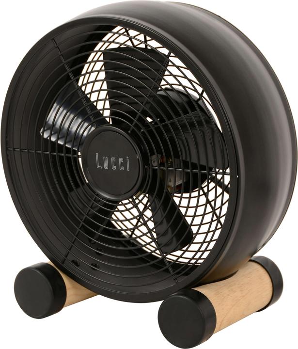 EMZ Design-Tischventilator mit Holzfüssen (54 dB)