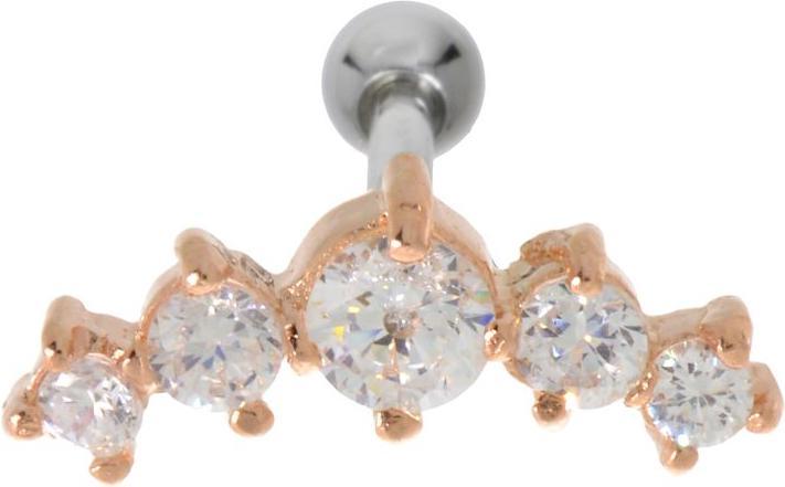 Actual product image Bijouteria Ear piercing (Stainless steel, Zirconia, Gold plating)