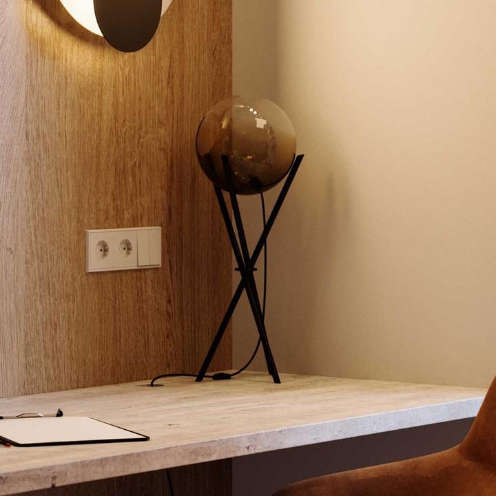 Immagine prodotto s.luce Lampada da tavolo Orb in vetro treppiede 20cm (E27)