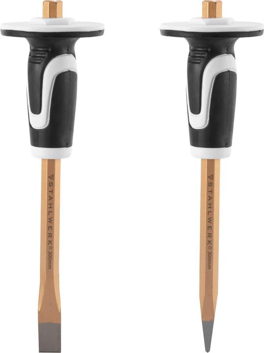 Produktbild Stahlwerk Flachmeissel / Spitzmeissel 2er Set Gold 300 mm Handmeissel