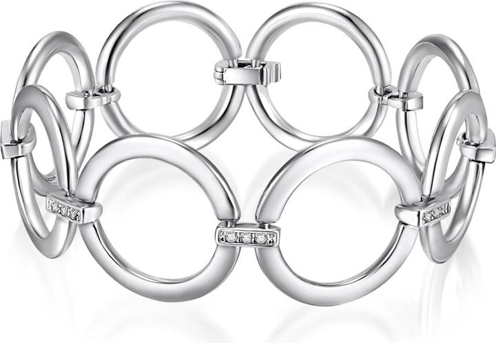 Lulu & Jane Damen Metall-Legierung verziert mit Kristallen von Swarovski® silber 20,0 cm - 29213 (20 cm, Metall-Legierung)