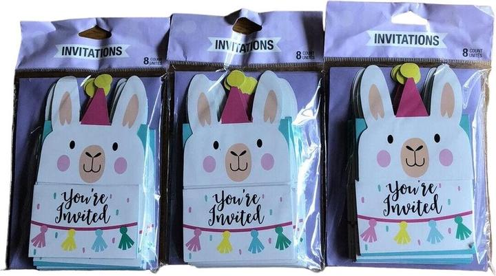 Immagine prodotto Creative Party You're Invited Lama Inviti Misura Confezione 8