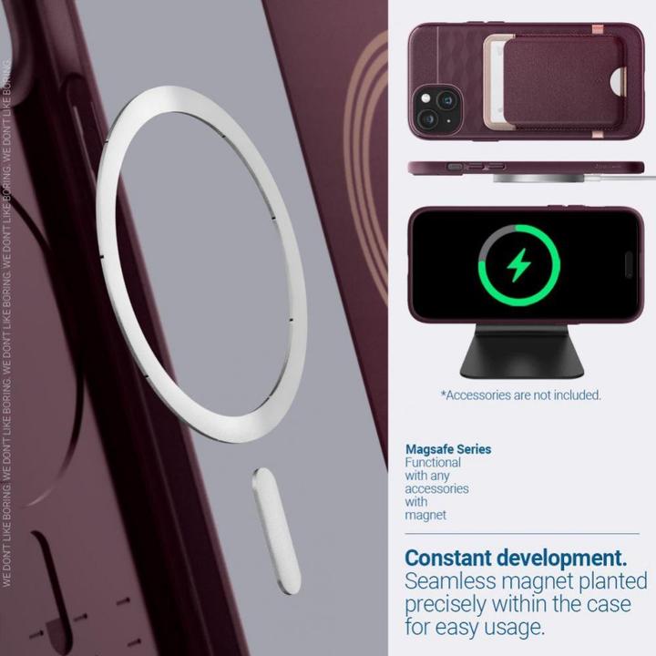 Produktbild Caseology Parallax MAG iPhone 15 6.1" Magsafe Burgundowy/Burgundy ACS06820 (Apple iPhone 15)