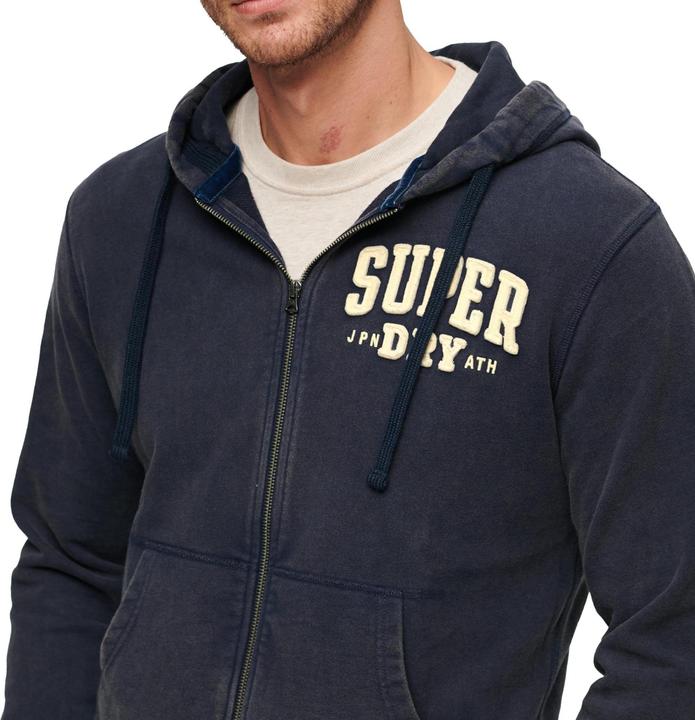 Immagine prodotto Superdry Giacca felpata Casual Vestibilità comoda Felpa con cappuccio atletica vintage con zip (M)