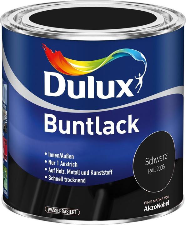 Produktbild Dulux Buntlack seidenmatt (Schwarz, 0.50 l)