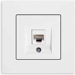 Actual product image Gunsan Eqona data socket RJ45 CAT5 Internet network White