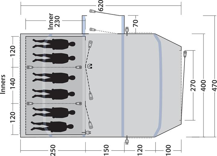 Produktbild Outwell Montana 6 Air (Tunnelzelt, 28.50 kg, 6 Personen)