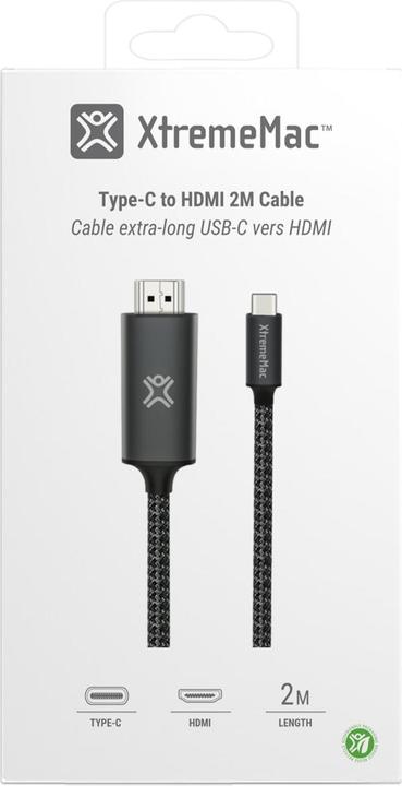 Actual product image XtremeMac USB C - HDMI (type A) (2 m, HDMI, USB Type C)