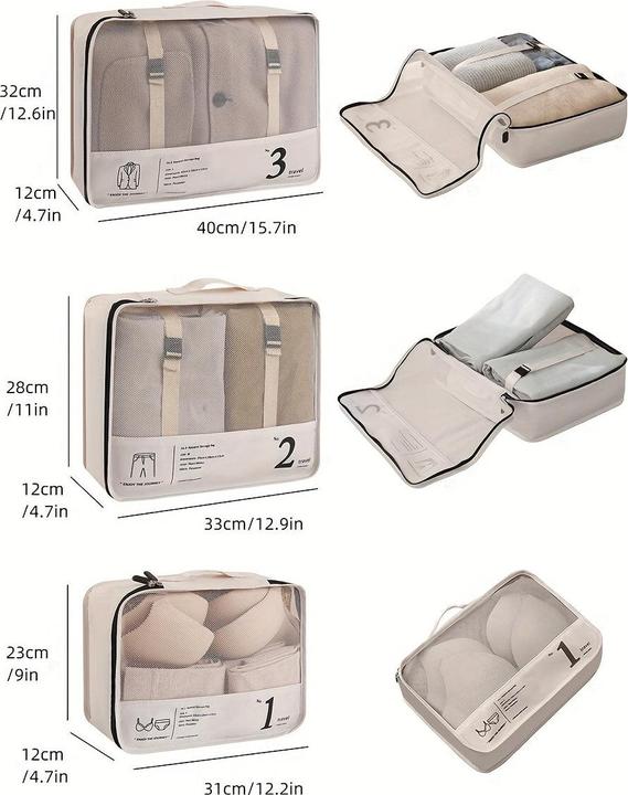 Actual product image Only-Bags.Store 7 pieces packing cubes for suitcases, lightweight luggage packing organiser, compression storage