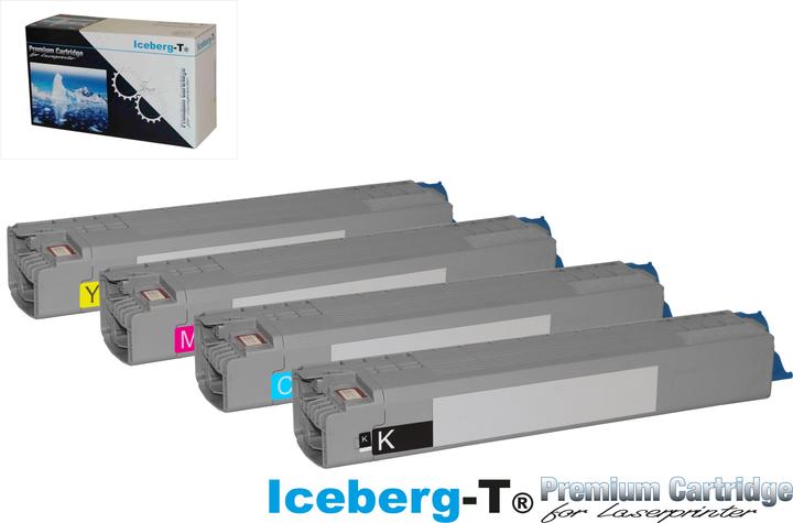 Actual product image Iceberg-T Toner SET OKI C833 / C843 Set with all four colours (M, FC, Y, C)