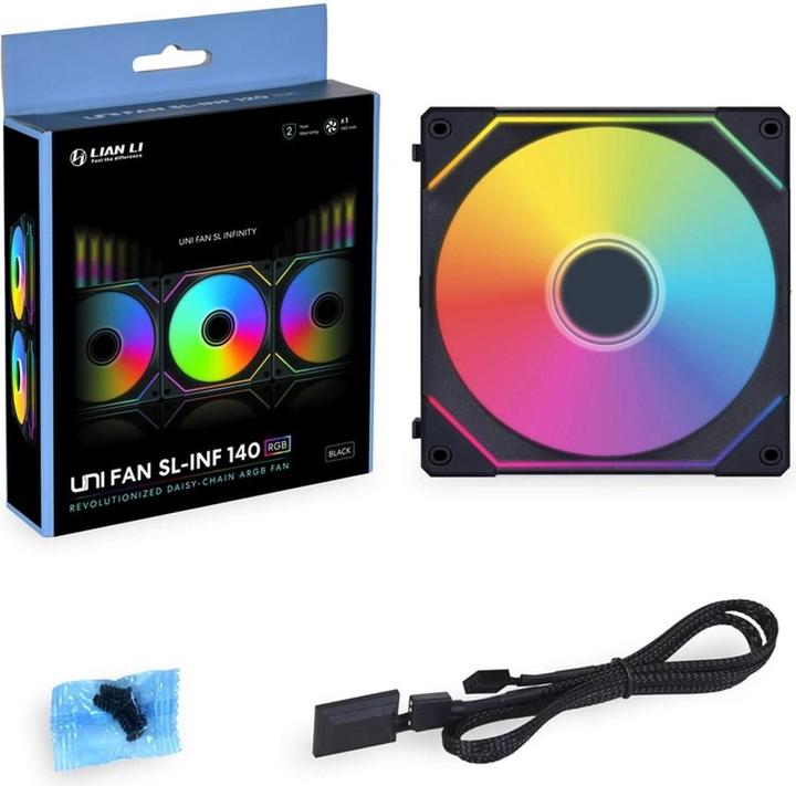 Image du produit Lian-Li UNI FAN SL-INF 140 ARGB Ventilateur PWM - 140 mm, noir (140 mm, 1 x)