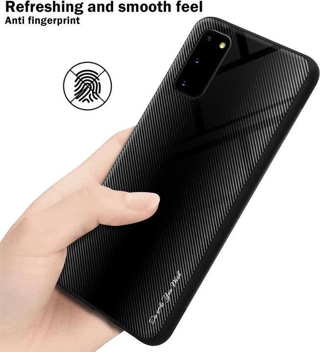 Actual product image Cadorabo TPU Striped Glass Cover (Samsung Galaxy S20+)