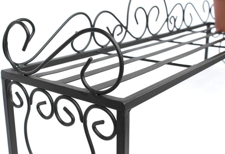 Produktbild DanDiBo Blumenregal Metall Schwarz 75 cm