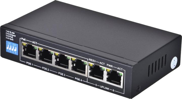 Image du produit Extralink EX.14831 commutateur réseau Unmanaged L2 Fast Ethernet (10/100) Power over Ethernet (PoE) (6 Ports)