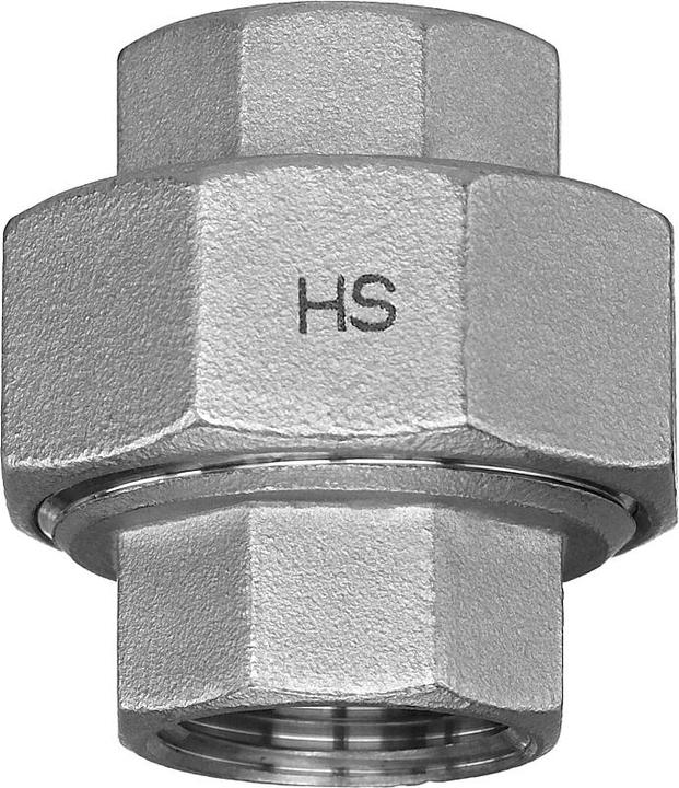 Actual product image Hermann schmidt HS Stainless steel screw fitting 331 IT/AG, flat sealing, 1 (Pipe fitting)