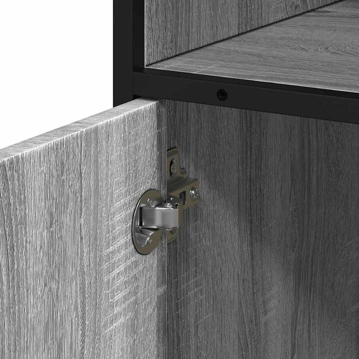 Produktbild VidaXL Badschrank Grau Sonoma 35x37,5x100 cm Holzwerkstoff