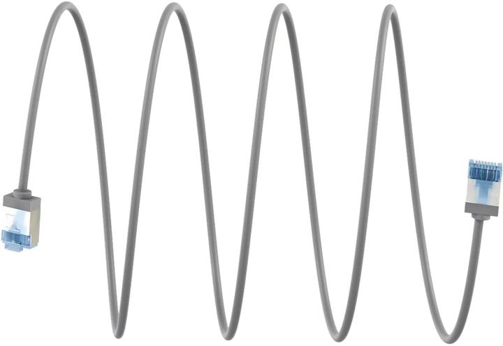 Image du produit Goobay Câble patch CAT 6A ultra flexible, slim, U/FTP, gris (U/FTP, CAT6a, 10 m)