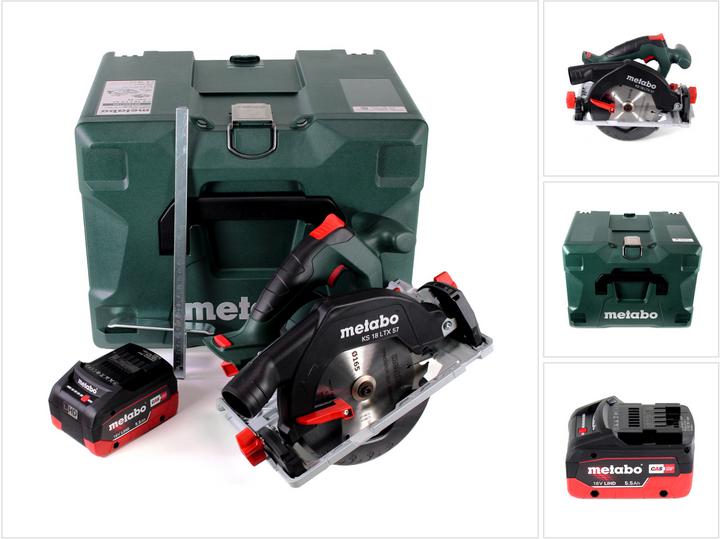 Actual product image Metabo KS 18 LTX 57 Cordless circular saw 18V 165x20mm+ 1x rechargeable battery 5.5Ah + MetaLoc - without