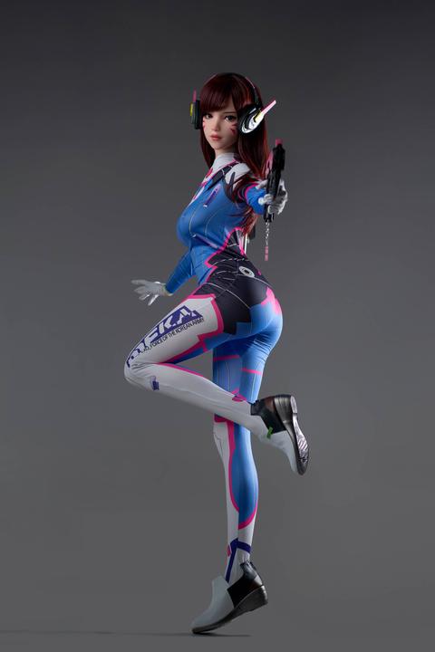 Actual product image Game Lady Full Silicone Doll D.Va 167 cm - Overwatch