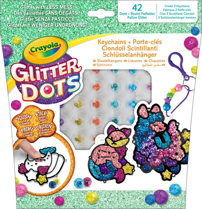 Actual product image Crayola Glitter Dots Keychain