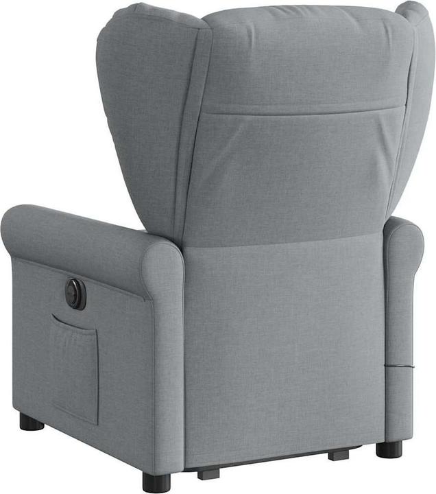 Produktbild VidaXL Elektrischer Massagesessel mit Aufstehhilfe Hellgrau Stoff