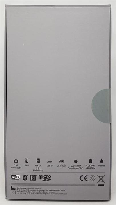 Image du produit Sony Xperia XZ2 Compact UE (64 Go, Noir, 5", Double SIM hybride, 19 Mpx, 4G)