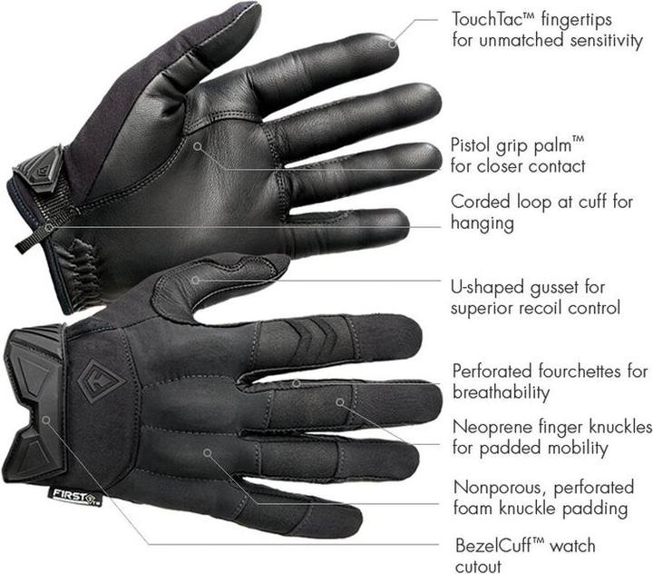 Immagine prodotto First Tactical Guanto Protezione Nocche Duro XL Nero (XL)