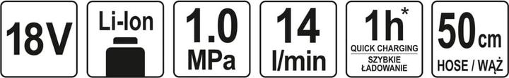 Immagine prodotto Yato Kompresor / Sprężarka Mini 18v Bez Akumulatora I ładowarki (10.40 bar, 0 l)