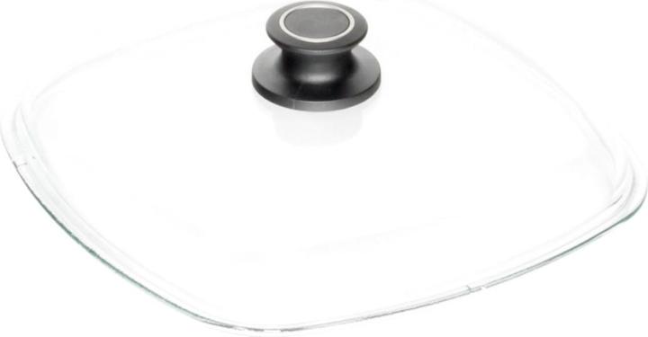 Immagine prodotto AMT Coperchio quadrato in vetro 20x20cm con bordo in acciaio inox