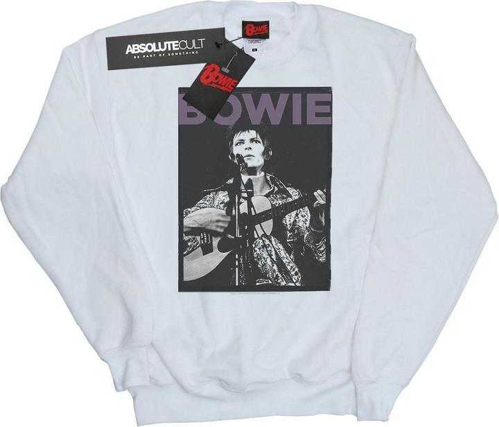 Actual product image David Bowie Mens Rock Poster Sweatshirt (XL)