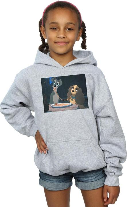 Actual product image Disney Girls Lady And The Tramp Spaghetti Slurp Hoodie (152, 158)