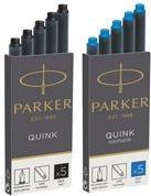 Actual product image Parker Pen Large capacity ink cartridges Quink, black permanent (Black, 5 x)