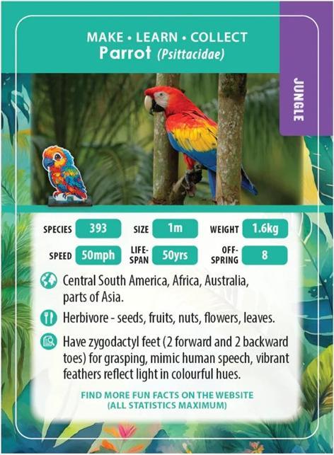 Produktbild Craft Buddy Jungle Papagei, Crystal Art Buddy, ca. 11x8cm