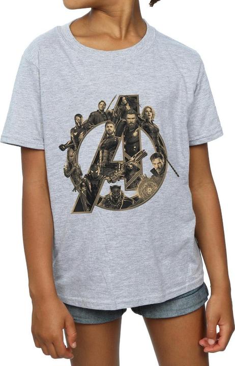 Image du produit - T-shirt AVENGERS INFINITY WAR LOGO - Fille (140, 146)