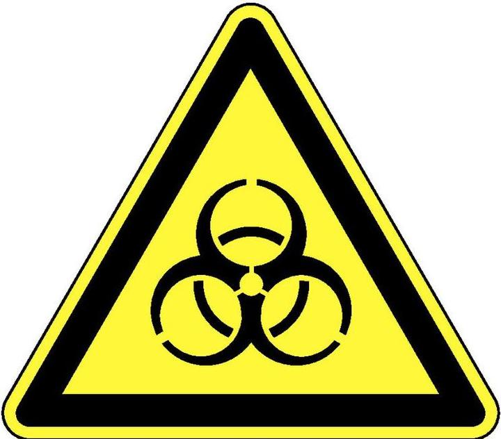 Actual product image BRW Warning sign Biological hazard - 20 cm