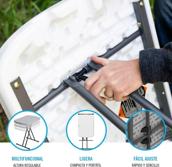 Immagine prodotto Lifetime Picknick-Tisch Weiss Stahl HDPE 66 x 71 x 46 cm