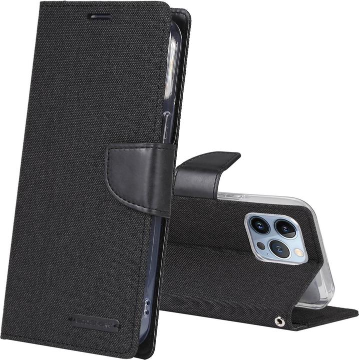 Produktbild iPhone 14 Pro - Canvas Stoff Etui schwarz (Apple iPhone 14 Pro)