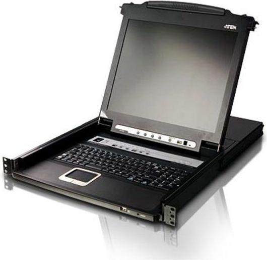Actual product image Aten CL5716M 43cm-LCD KVM Switch, USB-PS/2,VGA, 16Ports, DE-Layout