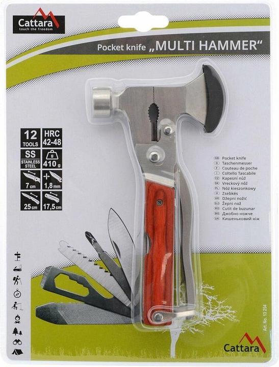 Actual product image Cattara Knife MULTI HAMMER 18cm (12 Functions)