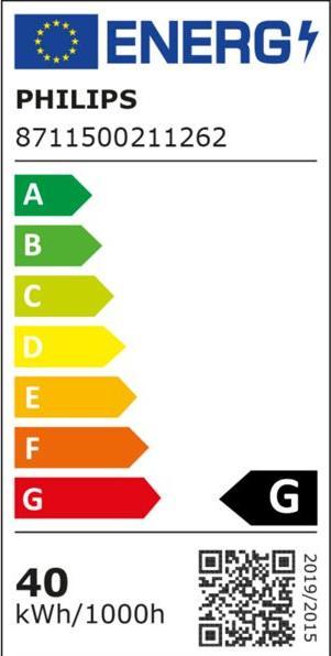 Energy Label Philips Discharge lamp (G12, 39 W, 3100 lm, 1 x, G)