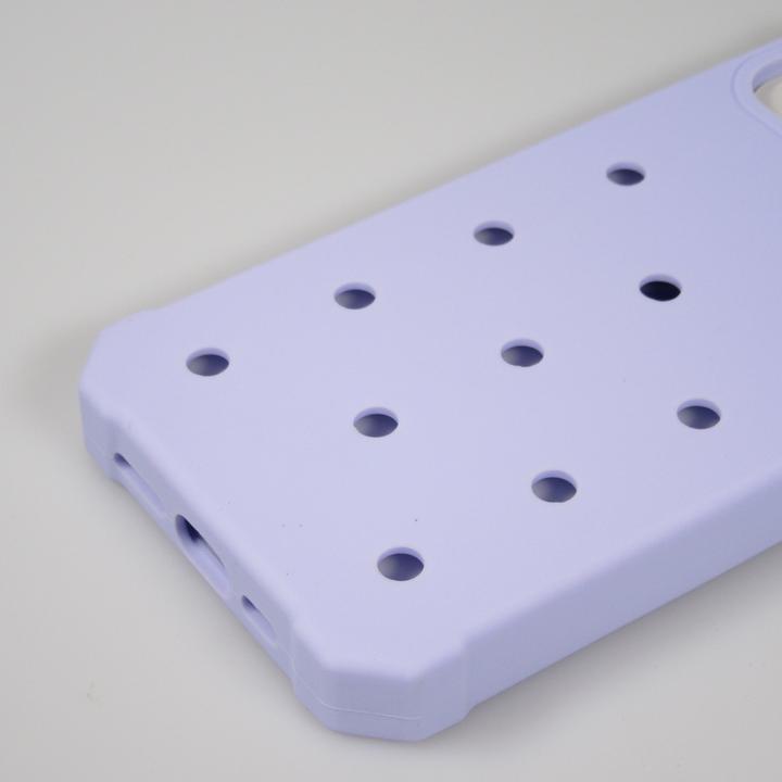 Produktbild PhoneLook Hülle Dicke Silikonhülle mit Löcher für Aufsteck-Sticker Hellblau (Apple iPhone 15)
