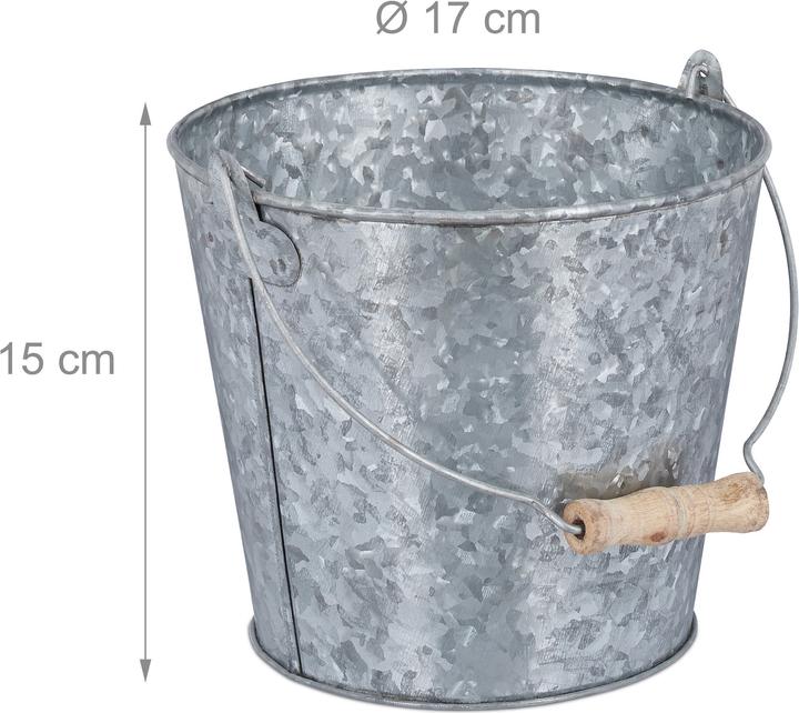 Actual product image Relaxdays Zinc pot (17 cm)