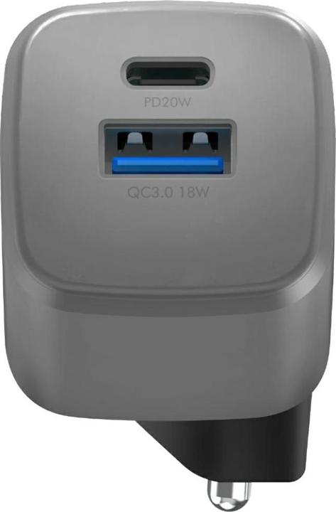 Actual product image Energea Wall Charger Ampcharge GaN20 1C1A PD/QC3.0 20W EU gunmetal (20 W)