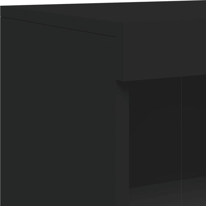 Actual product image VidaXL Side cabinet with LED lights black (60.5 x 37 x 100 cm)