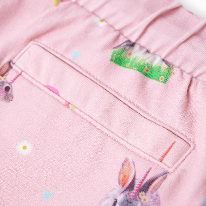 Actual product image VidaXL Children's shorts with drawstring Light pink 140,Material: 92 (140)